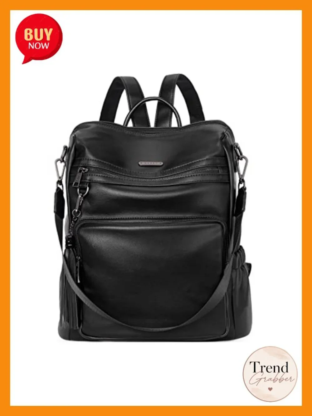 PU Leather Backpack Purse Women Convertible Shoulder Bag Travel Work